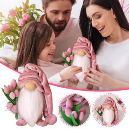 Tulip, Rudolph, Mother’s Day, and Valentine’s Day Doll Decoration for Home Window