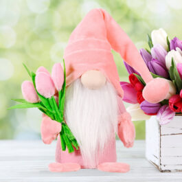 Tulip, Rudolph, Mother’s Day, and Valentine’s Day Doll Decoration for Home Window